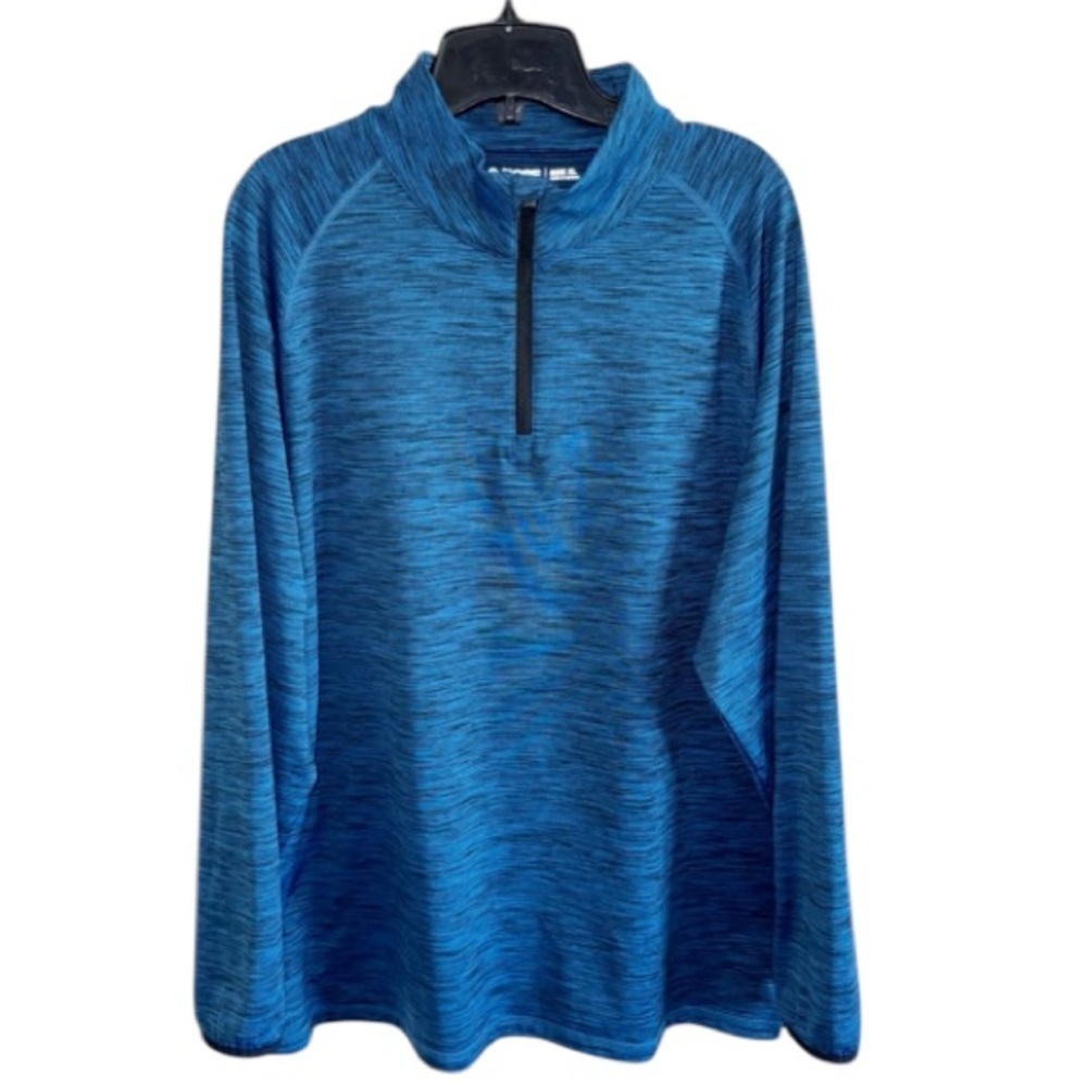 G/FORE 1/4 ZIP PULLOVER w/ G/F LOGO SPACE DYE TWILIGHT BLUE X-LARGE